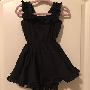 Little Minis Black Swiss Dot Dress